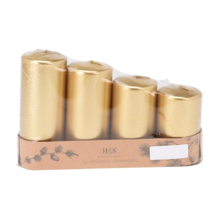 SET 4 CANDELE ORO H15-13-11-10